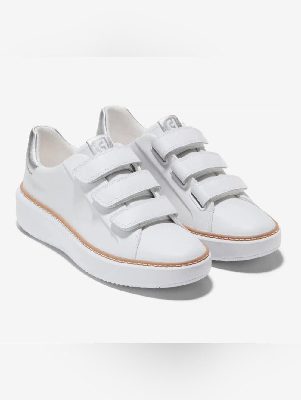Cole Haan Women's Grandpro Topspin Triple Strap Sneaker W30410-B Optic White New